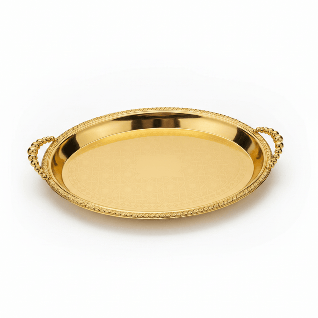 Pilsco Gold Metal Oval Serving Tray - 45×32cm - Al Kabayel Discount CentrePilsco Gold Metal Oval Serving Tray - 45×32cmServing TraysPILSCOAl Kabayel Discount Centre