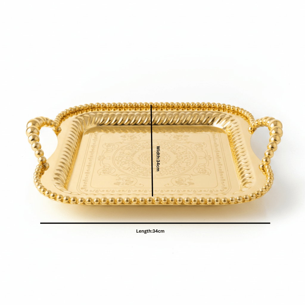 Pilsco Gold Metal Square Serving Tray - 34×34cm - Al Kabayel Discount CentrePilsco Gold Metal Square Serving Tray - 34×34cmServing TraysPILSCOAl Kabayel Discount Centre
