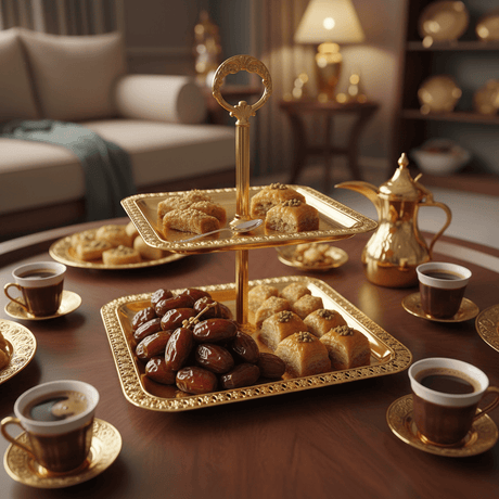 Pilsco Gold Metal Two - Tier Square Candy Display Stand with Elegant Design for Parties and Events – 24×18 cm - Al Kabayel Discount CentrePilsco Gold Metal Two - Tier Square Candy Display Stand with Elegant Design for Parties and Events – 24×18 cmServing TraysNAJIBAl Kabayel Discount Centre