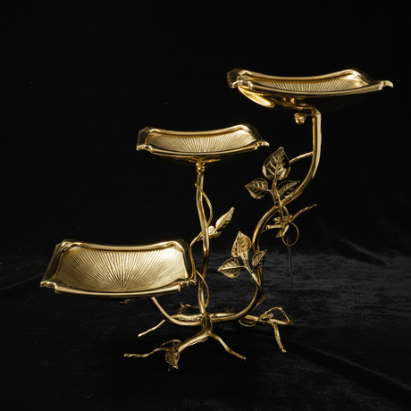 Pilsco Luxury Gold Leaf Design 3 - Tier Square Fruit Display Stand – Premium Serving Tray for Desserts & Occasions – 14 × 28 cm - Al Kabayel Discount CentrePilsco Luxury Gold Leaf Design 3 - Tier Square Fruit Display Stand – Premium Serving Tray for Desserts & Occasions – 14 × 28 cmServing TraysPILSCOAl Kabayel Discount Centre
