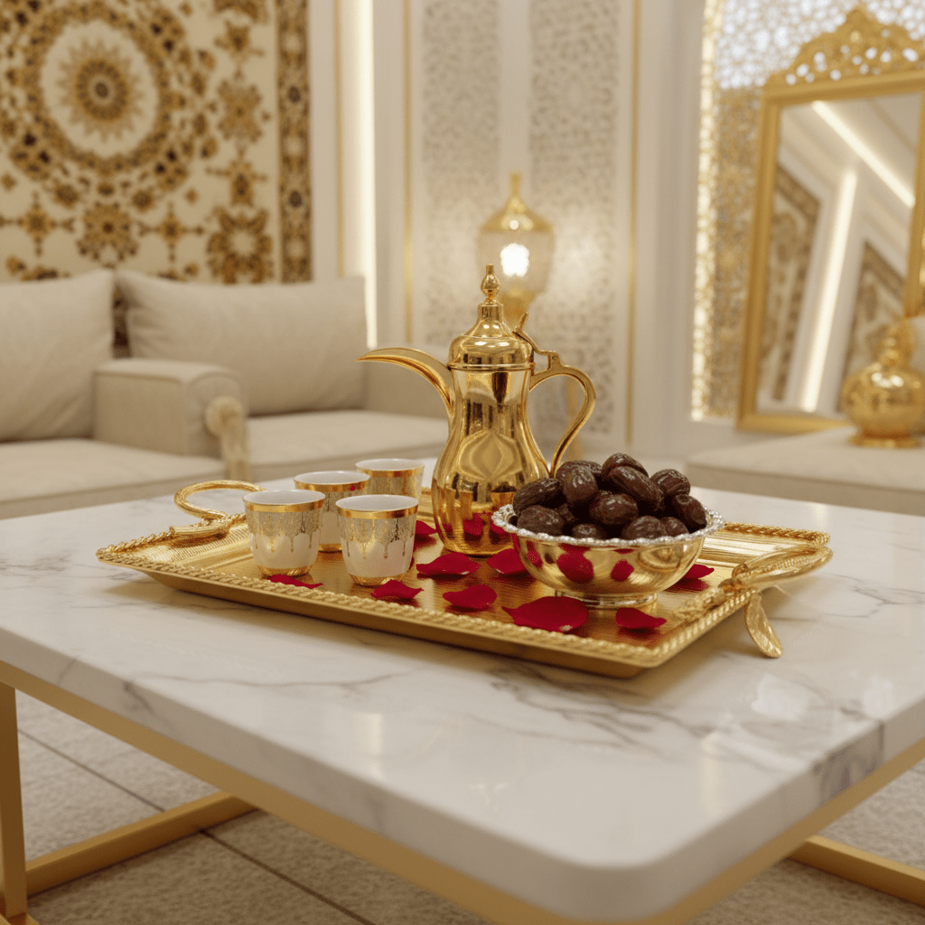 Pilsco Luxury Gold Stainless Steel Serving Tray with Elegant Handles – 50×35cm - Al Kabayel Discount CentrePilsco Luxury Gold Stainless Steel Serving Tray with Elegant Handles – 50×35cmServing TraysPILSCOAl Kabayel Discount Centre