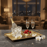 Pilsco Luxury Gold Stainless Steel Serving Tray with Elegant Handles – 50×35cm - Al Kabayel Discount CentrePilsco Luxury Gold Stainless Steel Serving Tray with Elegant Handles – 50×35cmServing TraysPILSCOAl Kabayel Discount Centre