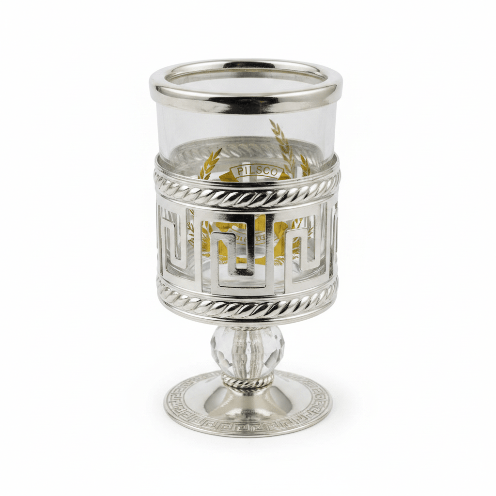 Pilsco Metal & Glass Spoon Holder - 10×5 cm - Silver / Gold - Al Kabayel Discount CentrePilsco Metal & Glass Spoon Holder - 10×5 cm - Silver / GoldCutlery HolderPILSCOAl Kabayel Discount Centre