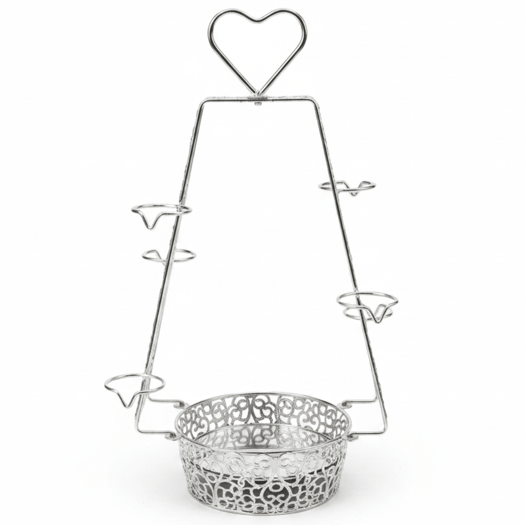Pilsco Modern Silver Metal & Glass Flask Holder – Sleek Beverage Serving Stand for Tea, Coffee & Hot Drinks – 46 × 20 cm - Al Kabayel Discount CentrePilsco Modern Silver Metal & Glass Flask Holder – Sleek Beverage Serving Stand for Tea, Coffee & Hot Drinks – 46 × 20 cmOrganizers & AccessoriesPILSCOAl Kabayel Discount Centre