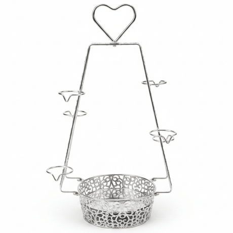 Pilsco Modern Silver Metal & Glass Flask Holder – Sleek Beverage Serving Stand for Tea, Coffee & Hot Drinks – 46 × 20 cm - Al Kabayel Discount CentrePilsco Modern Silver Metal & Glass Flask Holder – Sleek Beverage Serving Stand for Tea, Coffee & Hot Drinks – 46 × 20 cmOrganizers & AccessoriesPILSCOAl Kabayel Discount Centre