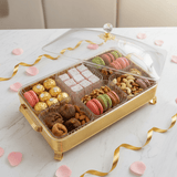 Pilsco Premium 6 - Compartment Clear Acrylic Candy Storage Box with Elegant Gold Metal Frame & Lid for Chocolates Dry Fruits Sweets and Snacks – Luxury Serving Organizer 40×28 cm - Al Kabayel Discount CentrePilsco Premium 6 - Compartment Clear Acrylic Candy Storage Box with Elegant Gold Metal Frame & Lid for Chocolates Dry Fruits Sweets and Snacks – Luxury Serving Organizer 40×28 cmJars & Food SaversPILSCOAl Kabayel Discount Centre