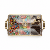 Pilsco Premium 6 - Compartment Clear Acrylic Candy Storage Box with Elegant Gold Metal Frame & Lid for Chocolates Dry Fruits Sweets and Snacks – Luxury Serving Organizer 40×28 cm - Al Kabayel Discount CentrePilsco Premium 6 - Compartment Clear Acrylic Candy Storage Box with Elegant Gold Metal Frame & Lid for Chocolates Dry Fruits Sweets and Snacks – Luxury Serving Organizer 40×28 cmJars & Food SaversPILSCOAl Kabayel Discount Centre
