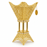 Pilsco Premium Gold Metal Incense Burner with Diamond Pattern 37×17 cm Elegant Aroma Burner - Al Kabayel Discount CentrePilsco Premium Gold Metal Incense Burner with Diamond Pattern 37×17 cm Elegant Aroma BurnerIncense BurnerPILSCOAl Kabayel Discount Centre