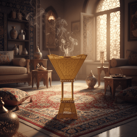 Pilsco Premium Gold Metal Incense Burner with Diamond Pattern 67×34 cm Large Decorative Burner - Al Kabayel Discount CentrePilsco Premium Gold Metal Incense Burner with Diamond Pattern 67×34 cm Large Decorative BurnerIncense BurnerPILSCOAl Kabayel Discount Centre