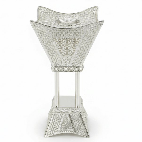 Pilsco Premium Silver Metal Incense Burner with Diamond Pattern 47×23 cm Stylish Fragrance Holder - Al Kabayel Discount CentrePilsco Premium Silver Metal Incense Burner with Diamond Pattern 47×23 cm Stylish Fragrance HolderIncense BurnerPILSCOAl Kabayel Discount Centre