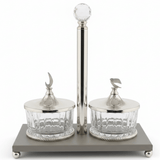Pilsco Premium White Ceramic Candy Bowl with Elegant Silver Metal Holder & Lid – Luxury 2 - Section Serving Dish for Sweets and Nuts 25×12 cm - Al Kabayel Discount CentrePilsco Premium White Ceramic Candy Bowl with Elegant Silver Metal Holder & Lid – Luxury 2 - Section Serving Dish for Sweets and Nuts 25×12 cmJars & Food SaversPILSCOAl Kabayel Discount Centre