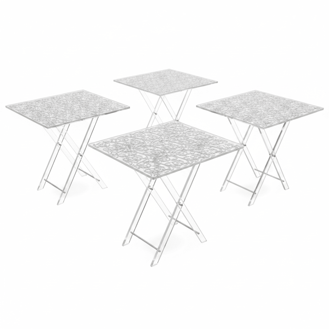 Pilsco Rectangle Silver Acrylic 4-Piece Table Set - 46×60×40 cm - Al Kabayel Discount CentrePilsco Rectangle Silver Acrylic 4-Piece Table Set - 46×60×40 cmOrganizers & AccessoriesPILSCOAl Kabayel Discount Centre