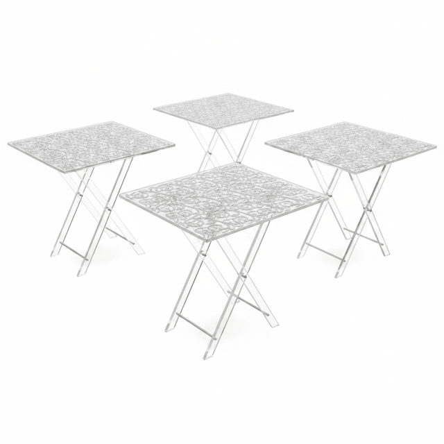 Pilsco Rectangle Silver Acrylic 4-Piece Table Set - 46×60×40 cm - Al Kabayel Discount CentrePilsco Rectangle Silver Acrylic 4-Piece Table Set - 46×60×40 cmOrganizers & AccessoriesPILSCOAl Kabayel Discount Centre