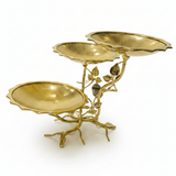 Pilsco Round 3 - Tier Gold Fruit Stand with Leaf Design – Decorative Serving Tray for Events, Parties & Home Use – 20 × 30 cm - Al Kabayel Discount CentrePilsco Round 3 - Tier Gold Fruit Stand with Leaf Design – Decorative Serving Tray for Events, Parties & Home Use – 20 × 30 cmServing TraysPILSCOAl Kabayel Discount Centre