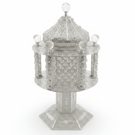 Pilsco Silver Incense Burner Ornate Filigree Mabkhara - 65 × 35 cm - Al Kabayel Discount CentrePilsco Silver Incense Burner Ornate Filigree Mabkhara - 65 × 35 cmIncense BurnerPILSCOAl Kabayel Discount Centre