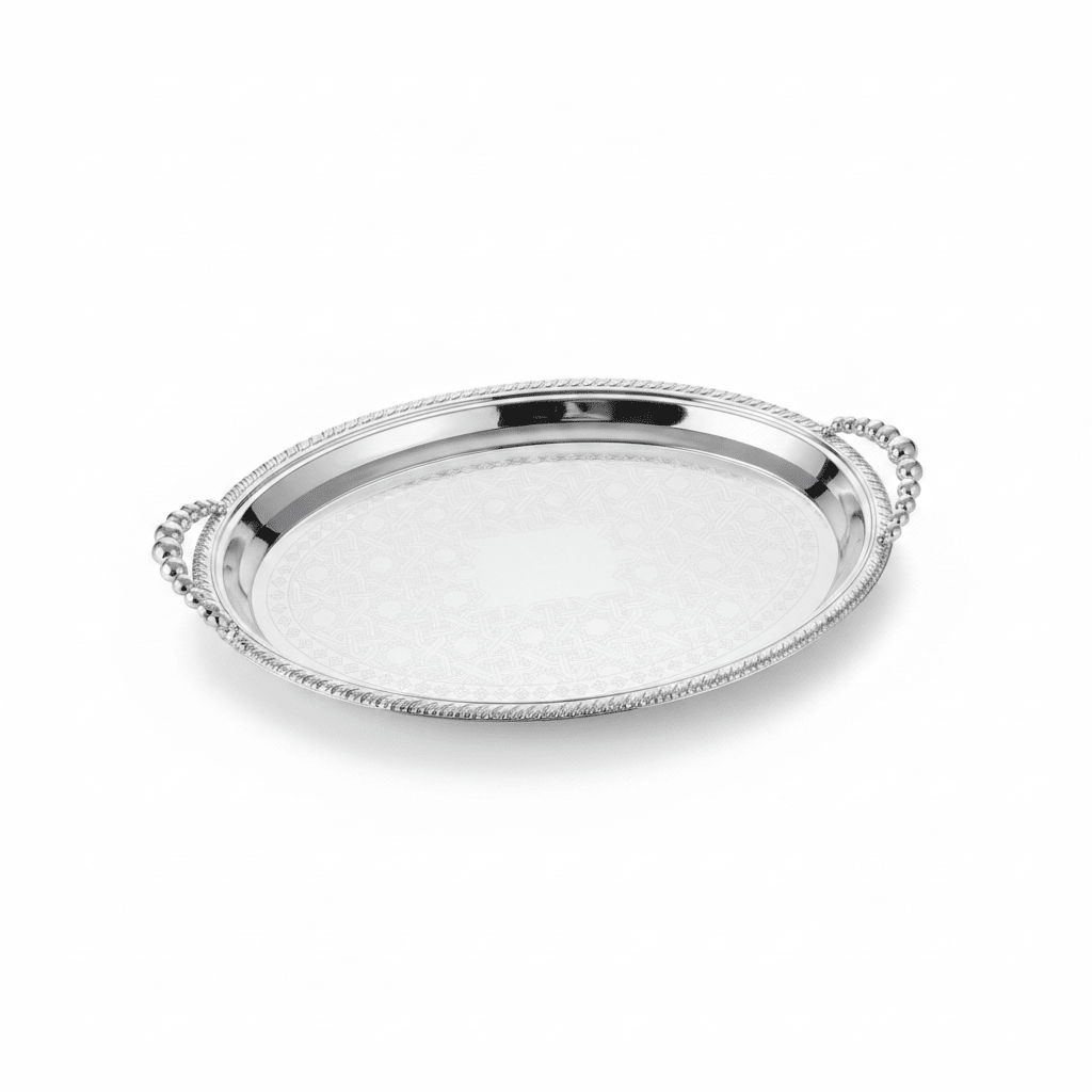 Pilsco Silver Metal Oval Serving Tray - 45×32cm - Al Kabayel Discount CentrePilsco Silver Metal Oval Serving Tray - 45×32cmServing TraysPILSCOAl Kabayel Discount Centre
