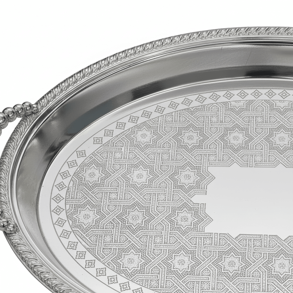 Pilsco Silver Metal Oval Serving Tray - 45×32cm - Al Kabayel Discount CentrePilsco Silver Metal Oval Serving Tray - 45×32cmServing TraysPILSCOAl Kabayel Discount Centre