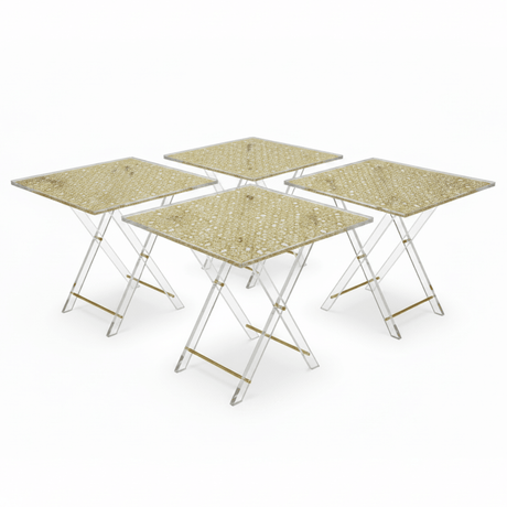 Pilsco Square Gold Acrylic Folding Table Set – 46×40cm - Set of 4 - Al Kabayel Discount CentrePilsco Square Gold Acrylic Folding Table Set – 46×40cm - Set of 4Organizers & AccessoriesPILSCOAl Kabayel Discount Centre