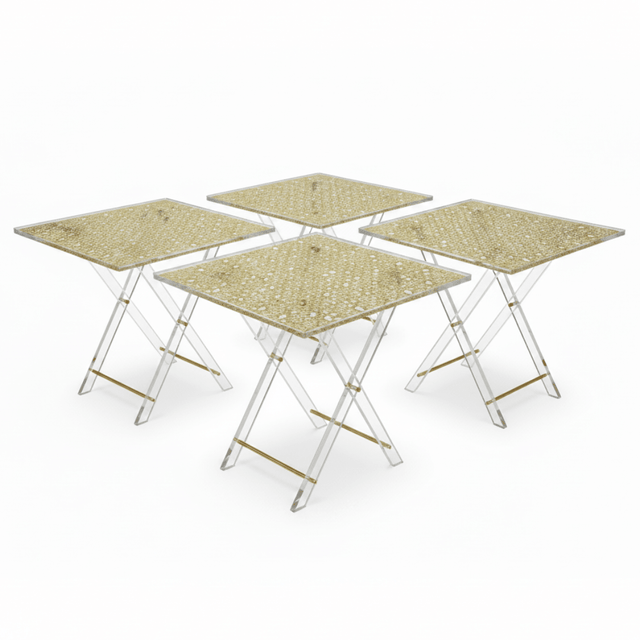 Pilsco Square Gold Acrylic Folding Table Set – 46×40cm - Set of 4 - Al Kabayel Discount CentrePilsco Square Gold Acrylic Folding Table Set – 46×40cm - Set of 4Organizers & AccessoriesPILSCOAl Kabayel Discount Centre