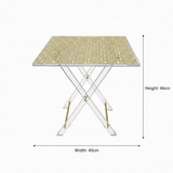 Pilsco Square Gold Acrylic Folding Table Set – 46×40cm - Set of 4 - Al Kabayel Discount CentrePilsco Square Gold Acrylic Folding Table Set – 46×40cm - Set of 4Organizers & AccessoriesPILSCOAl Kabayel Discount Centre