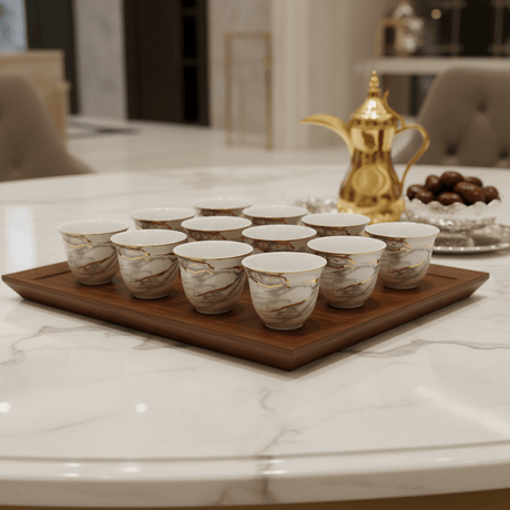 Pilsco White and Gray Ceramic Arabic Cawa Coffee Cups Set of 2 Gold Accent Design Modern Gahwa Cups 80 ml - Al Kabayel Discount CentrePilsco White and Gray Ceramic Arabic Cawa Coffee Cups Set of 2 Gold Accent Design Modern Gahwa Cups 80 mlTea CupsPILSCOAl Kabayel Discount Centre