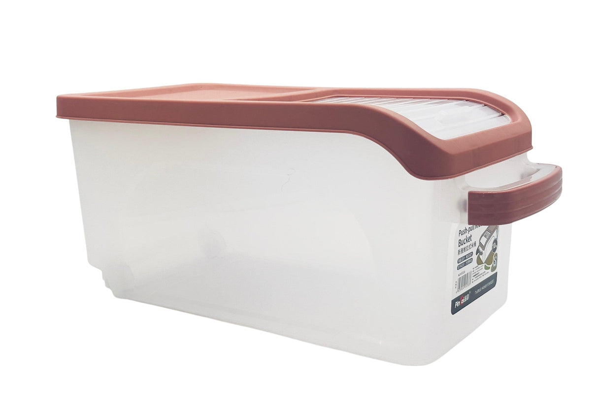 PINCAI Push - Pull Rice Bucket 10kg, Pink - Al Kabayel Discount CentrePINCAI Push - Pull Rice Bucket 10kg, PinkJars & Food SaversPINCAIAl Kabayel Discount Centre