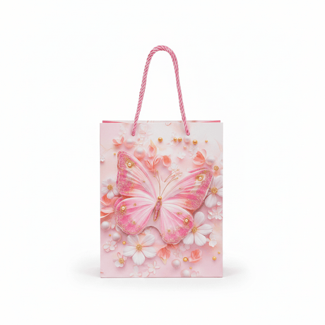 Pink Butterfly Paper Gift Bag - 23×18 cm - Al Kabayel Discount CentrePink Butterfly Paper Gift Bag - 23×18 cmPacking & Wrapping SuppliesAKDCAl Kabayel Discount Centre