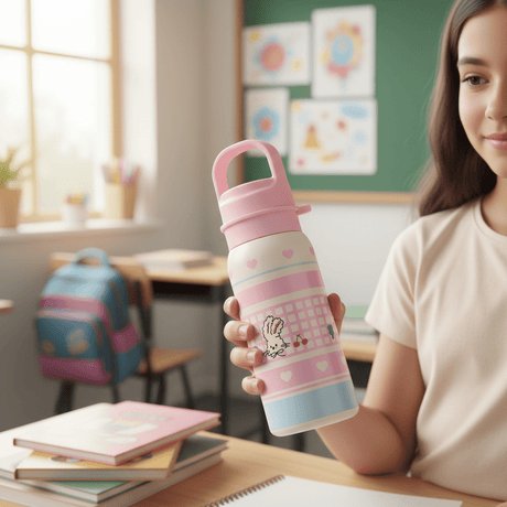 Pink & Cream Elegant Metal Water Bottle with Premium Designer Finish – 500 ml - Al Kabayel Discount CentrePink & Cream Elegant Metal Water Bottle with Premium Designer Finish – 500 mlWater BottlesAKDCAl Kabayel Discount Centre