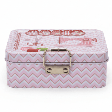 Pink Metal Tin Box — Design 1 12.5 × 9 cm | Charming Sewing - Themed Storage Box - Al Kabayel Discount CentrePink Metal Tin Box — Design 1 12.5 × 9 cm | Charming Sewing - Themed Storage BoxJars & Food SaversAKDCAl Kabayel Discount Centre