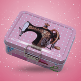 Pink Metal Tin Box – Vintage Sewing Design | 12.5 × 9 cm - Al Kabayel Discount CentrePink Metal Tin Box – Vintage Sewing Design | 12.5 × 9 cmJars & Food SaversAKDCAl Kabayel Discount Centre