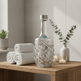Pishgaman Elegant Embossed Floral Glass Water Bottle 1 Litre – Premium Crystal-Clear Carafe with Silver Lid for Home, Dining & Gifting - Al Kabayel Discount CentrePishgaman Elegant Embossed Floral Glass Water Bottle 1 Litre – Premium Crystal-Clear Carafe with Silver Lid for Home, Dining & GiftingWater BottlePISHGAMANAl Kabayel Discount Centre