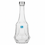 Pishgaman Elegant Faceted Clear Glass Water Bottle 1500ml – Premium Hexagonal Design with Secure Silver Metal Cap - Al Kabayel Discount CentrePishgaman Elegant Faceted Clear Glass Water Bottle 1500ml – Premium Hexagonal Design with Secure Silver Metal CapWater BottlePISHGAMANAl Kabayel Discount Centre