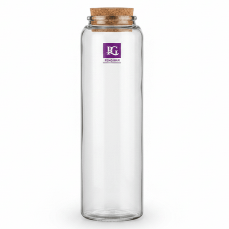 Pishgaman Glass Bottle with Natural Cork Lid | 22cm | Airtight Storage Jar - Al Kabayel Discount CentrePishgaman Glass Bottle with Natural Cork Lid | 22cm | Airtight Storage JarJars & Food SaversPISHGAMANAl Kabayel Discount Centre