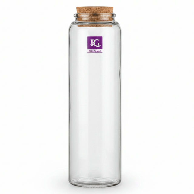 Pishgaman Glass Bottle with Natural Cork Lid | 22cm | Airtight Storage Jar - Al Kabayel Discount CentrePishgaman Glass Bottle with Natural Cork Lid | 22cm | Airtight Storage JarJars & Food SaversPISHGAMANAl Kabayel Discount Centre