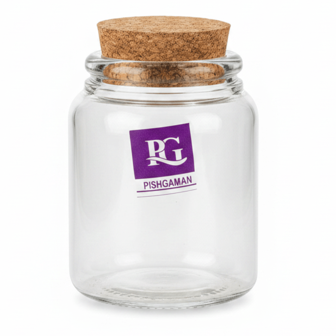 Pishgaman Glass Jar with Cork Lid | 8×6cm | - Al Kabayel Discount CentrePishgaman Glass Jar with Cork Lid | 8×6cm |Jars & Food SaversPISHGAMANAl Kabayel Discount Centre