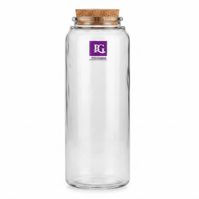 Pishgaman Glass Storage Bottle with Natural Cork Lid | 20cm | - Al Kabayel Discount CentrePishgaman Glass Storage Bottle with Natural Cork Lid | 20cm |Jars & Food SaversPISHGAMANAl Kabayel Discount Centre