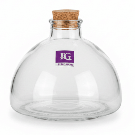 Pishgaman Round Glass Bottle with Cork Lid | 10×12cm - Al Kabayel Discount CentrePishgaman Round Glass Bottle with Cork Lid | 10×12cmJars & Food SaversPISHGAMANAl Kabayel Discount Centre