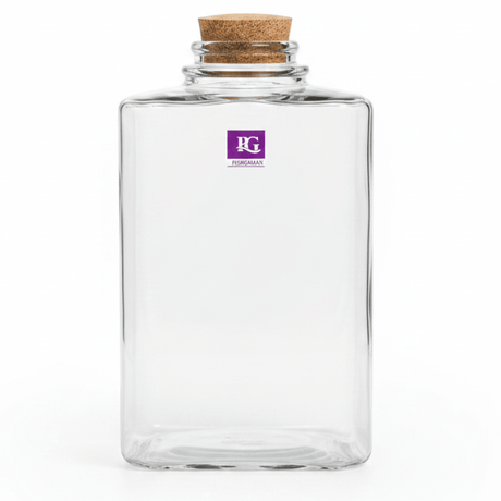Pishgaman Triangular Clear Glass Bottle with Cork Lid | 20cm | - Al Kabayel Discount CentrePishgaman Triangular Clear Glass Bottle with Cork Lid | 20cm |Jars & Food SaversPISHGAMANAl Kabayel Discount Centre