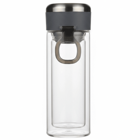 Plain Clear Glass Bottle with Modern Grey Cap – 300 ml - Al Kabayel Discount CentrePlain Clear Glass Bottle with Modern Grey Cap – 300 mlWater BottlesAKDCAl Kabayel Discount Centre