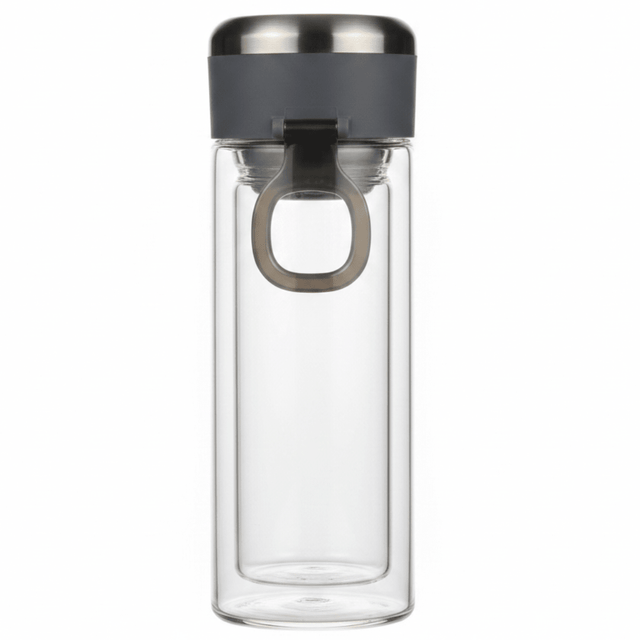 Plain Clear Glass Bottle with Modern Grey Cap – 300 ml - Al Kabayel Discount CentrePlain Clear Glass Bottle with Modern Grey Cap – 300 mlWater BottlesAKDCAl Kabayel Discount Centre