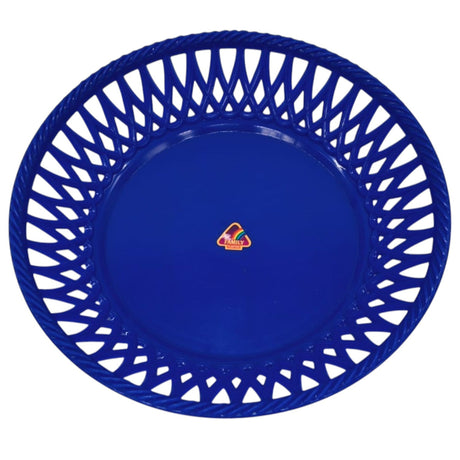 Plastic Fruit Round Tray Kitchen Counter Polypropylene Fruit Holder Modern - 23cmX5 - Blue - Al Kabayel Discount CentrePlastic Fruit Round Tray Kitchen Counter Polypropylene Fruit Holder Modern - 23cmX5 - BlueOrganizers & AccessoriesFAMILYAl Kabayel Discount Centre
