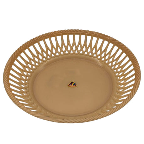 Plastic Fruit Round Tray Kitchen Counter Polypropylene Fruit Holder Modern - 28cmX5 - BurlyWood - Al Kabayel Discount CentrePlastic Fruit Round Tray Kitchen Counter Polypropylene Fruit Holder Modern - 28cmX5 - BurlyWoodOrganizers & AccessoriesFAMILYAl Kabayel Discount Centre