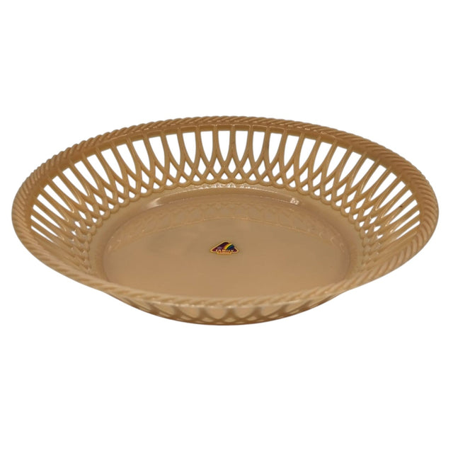 Plastic Fruit Round Tray Kitchen Counter Polypropylene Fruit Holder Modern - 28cmX5 - BurlyWood - Al Kabayel Discount CentrePlastic Fruit Round Tray Kitchen Counter Polypropylene Fruit Holder Modern - 28cmX5 - BurlyWoodOrganizers & AccessoriesFAMILYAl Kabayel Discount Centre