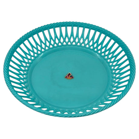 Plastic Fruit Round Tray Kitchen Counter Polypropylene Fruit Holder Modern - 28cmX5 - Cyan - Al Kabayel Discount CentrePlastic Fruit Round Tray Kitchen Counter Polypropylene Fruit Holder Modern - 28cmX5 - CyanOrganizers & AccessoriesFAMILYAl Kabayel Discount Centre