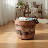 Plastic Laundry Basket with Handle - 30×35 cm - Light Brown / Olive Green / Beige - Al Kabayel Discount CentrePlastic Laundry Basket with Handle - 30×35 cm - Light Brown / Olive Green / BeigeOrganizers & AccessoriesAKDCAl Kabayel Discount Centre