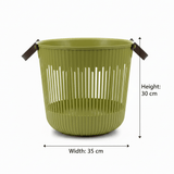 Plastic Laundry Basket with Handle - 30×35 cm - Light Brown / Olive Green / Beige - Al Kabayel Discount CentrePlastic Laundry Basket with Handle - 30×35 cm - Light Brown / Olive Green / BeigeOrganizers & AccessoriesAKDCAl Kabayel Discount Centre
