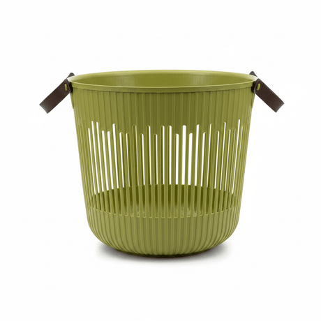 Plastic Laundry Basket with Handle - 30×35 cm - Light Brown / Olive Green / Beige - Al Kabayel Discount CentrePlastic Laundry Basket with Handle - 30×35 cm - Light Brown / Olive Green / BeigeOrganizers & AccessoriesAKDCAl Kabayel Discount Centre