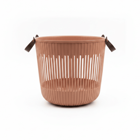 Plastic Laundry Basket with Handle - 30×35 cm - Light Brown / Olive Green / Beige - Al Kabayel Discount CentrePlastic Laundry Basket with Handle - 30×35 cm - Light Brown / Olive Green / BeigeOrganizers & AccessoriesAKDCAl Kabayel Discount Centre