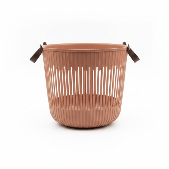 Plastic Laundry Basket with Handle - 30×35 cm - Light Brown / Olive Green / Beige - Al Kabayel Discount CentrePlastic Laundry Basket with Handle - 30×35 cm - Light Brown / Olive Green / BeigeOrganizers & AccessoriesAKDCAl Kabayel Discount Centre