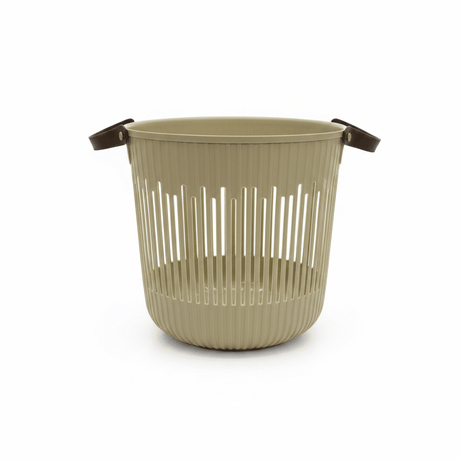 Plastic Laundry Basket with Handle - 30×35 cm - Light Brown / Olive Green / Beige - Al Kabayel Discount CentrePlastic Laundry Basket with Handle - 30×35 cm - Light Brown / Olive Green / BeigeOrganizers & AccessoriesAKDCAl Kabayel Discount Centre